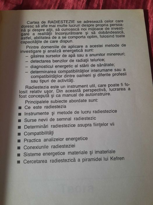 RARA, Radiestezia - Dumitru Hristenco CARTE DE COLECTIE 1995