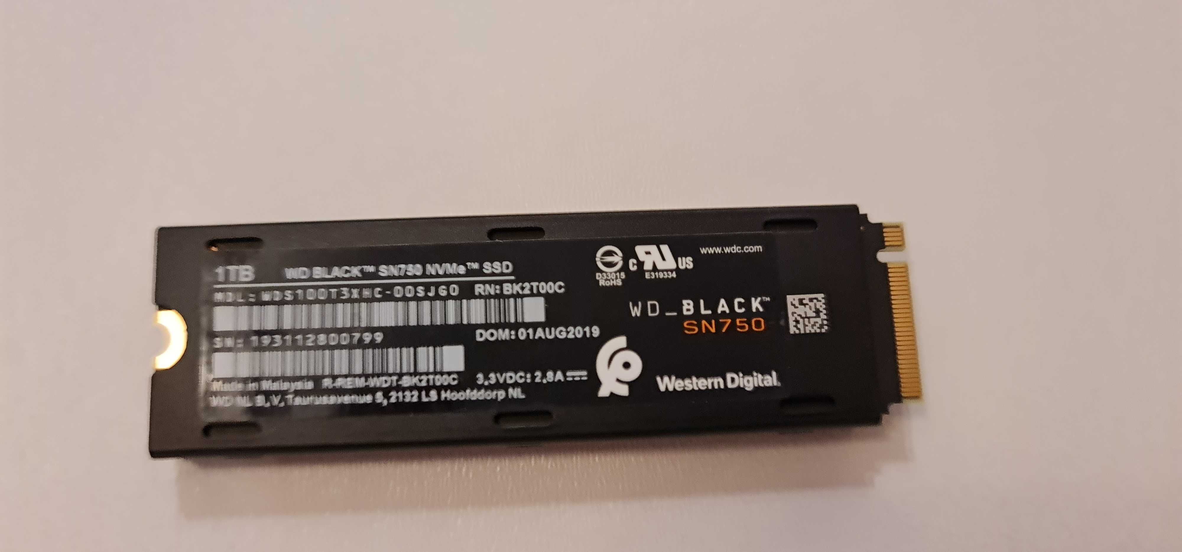 НОВО ssd Western Digital SN750 1TB M. 2 PCIe NVMe