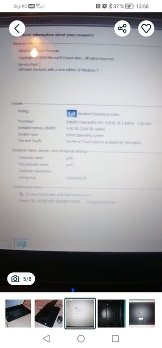 Laptop Acer Aspire ES1-511, impecabil
