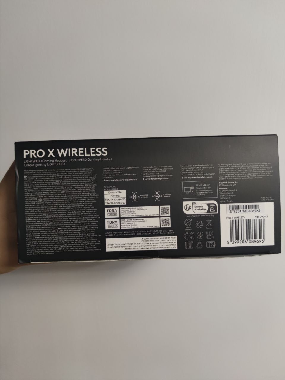 Casti gaming wireless Logitech G PRO X, 2,4GHz, negru, Sigilate!