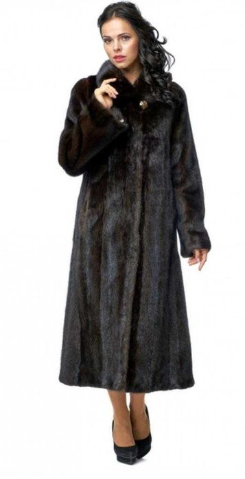 шуба норковая длинная