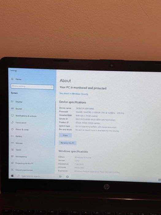 Laptop HP 250 G7