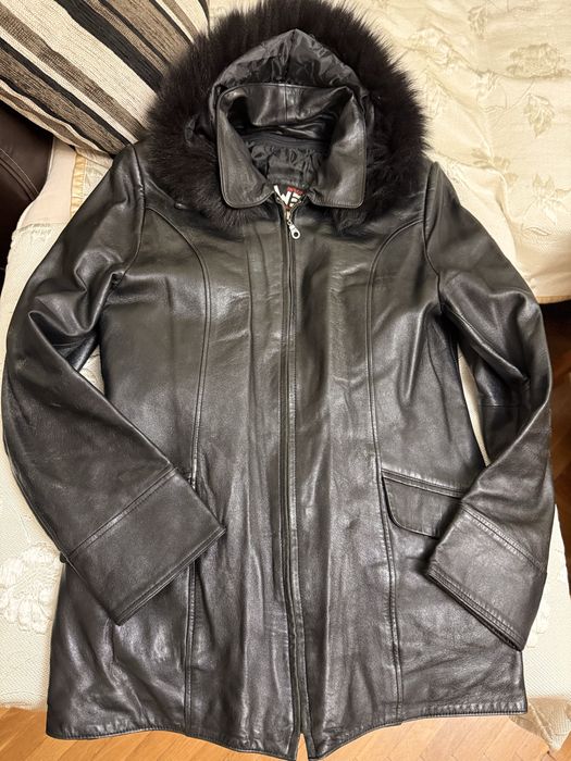 Дамско палто - естествена агнешка кожа