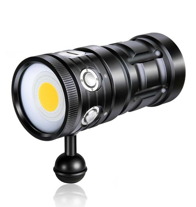 Lampa scufundari LetonPower, 10000 Lumeni, 100 m, USB-C, fara maner