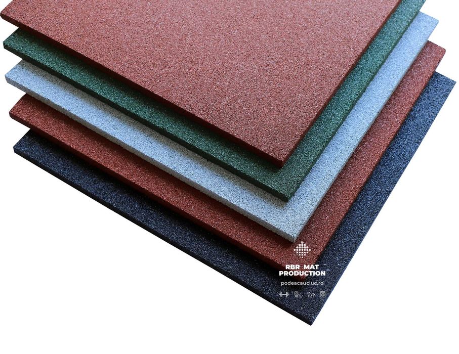 Pavele din cauciuc, patrate, 100x100 cm , grosime 20 mm, sala fitness