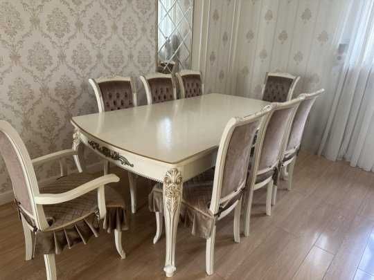 Срочно продам бу Стол со 8 стульями