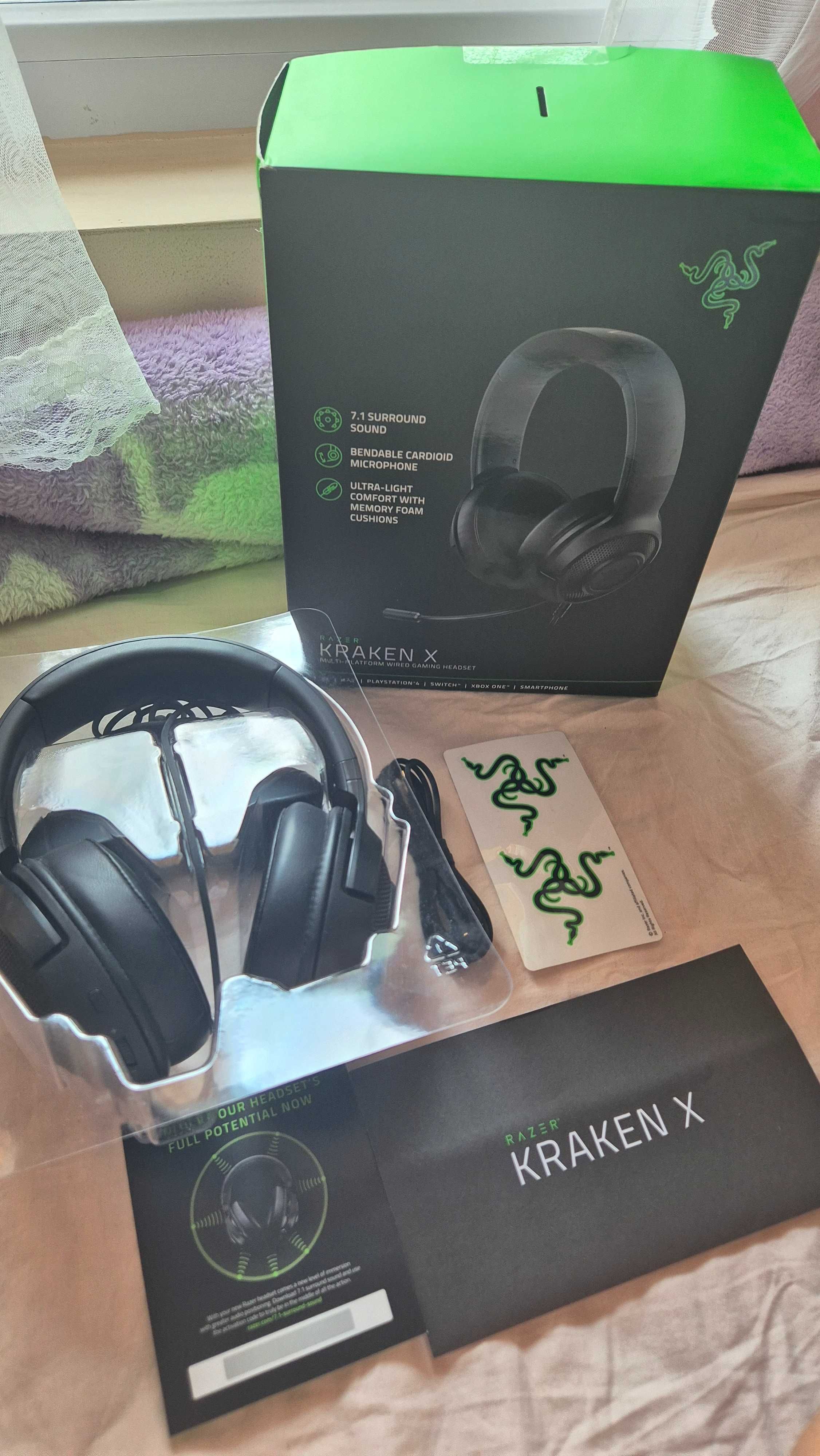 Гейминг слушалки Razer Kraken X - неизползвани в оригинална кутия