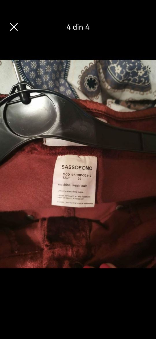 Costum Pantaloni originali Sassofono Italia mărime 40,nou