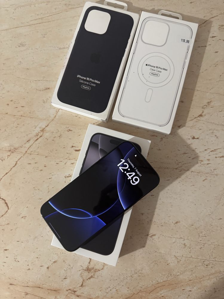 iPhone 16 Pro Max 256GB Black Titanium с Yettel гаранция до 2027