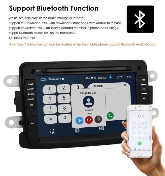 Navigatie Android Dacia Logan Duster Sandero 2 Lodgy Dokker Carplay