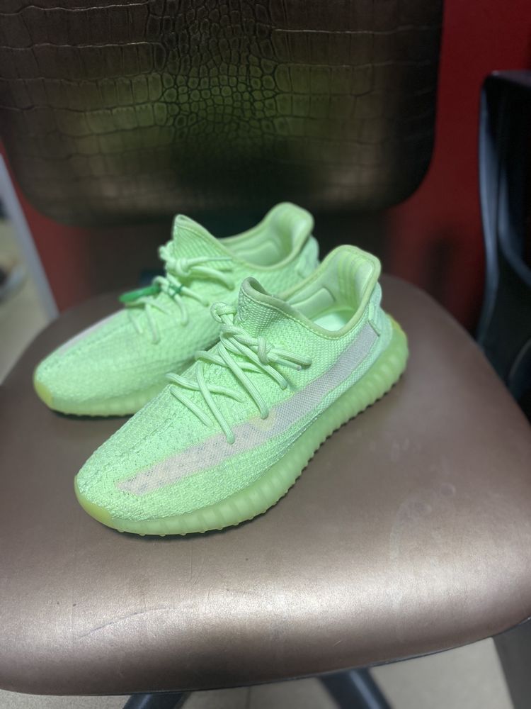 Yeezy 350 v2 green glow