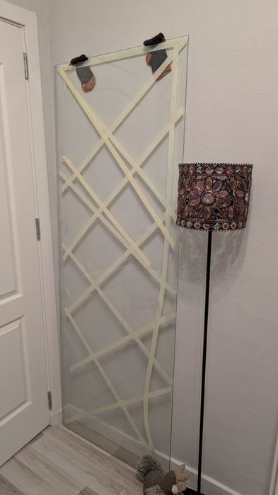 Стъклен параван за баня