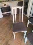 Set patru scaune alb -gri