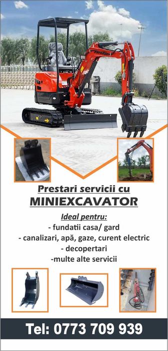 Prestari servicii miniexcavator 2 tone