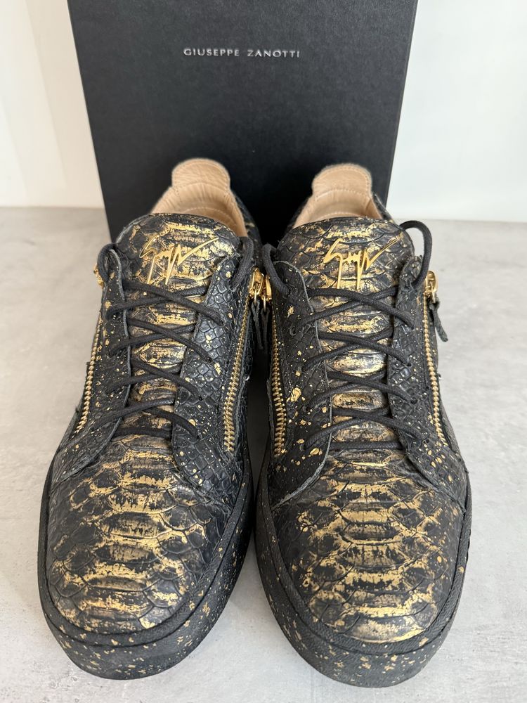 Giuseppe Zanotti Crocodile limited edition Gold/Black, Мъжки обувки!!!