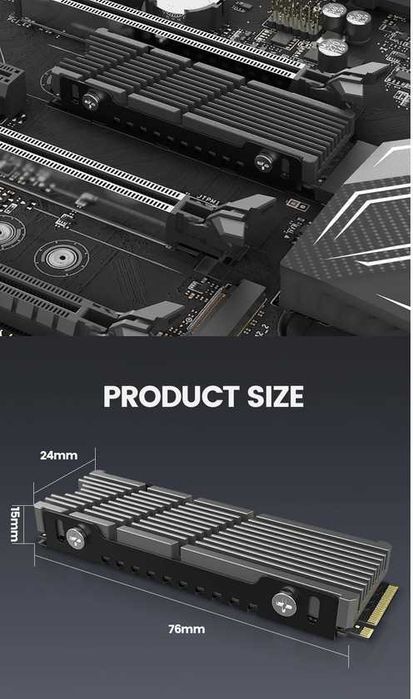 Cooler | Heatsink | Radiator SSD NVME 2280, efect -30grade