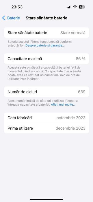 iPhone 15 PRO 256 Ti, full box, ca nou