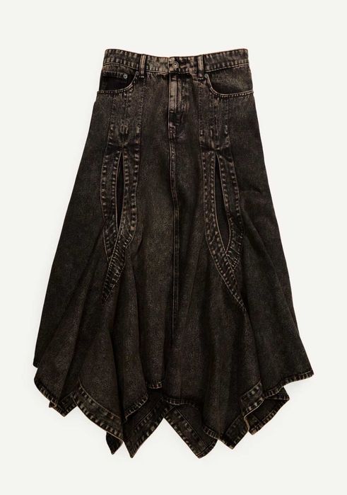 Glenn Martens: Fustă evazată din denim 44