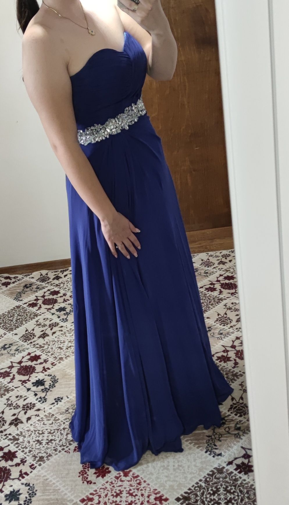 Бална Официална рокля-синя