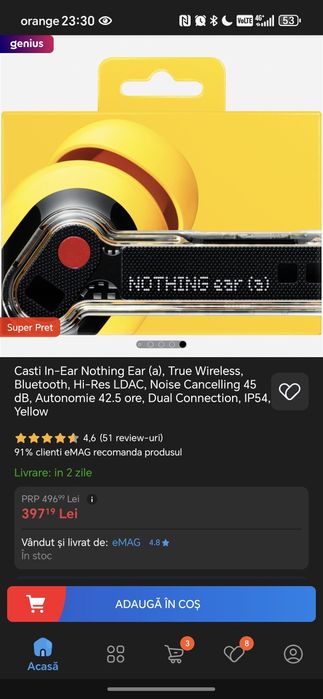 Casti Nothing Ear (a) noi Sigilate
