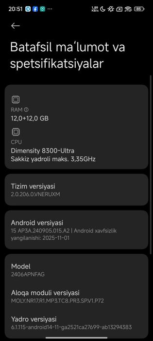 Xiomi 14T 5G 12+12/256gb