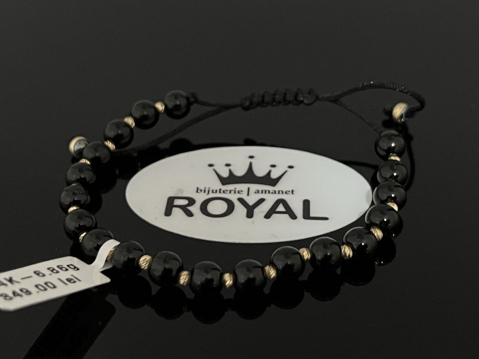 Bijuteria Royal CB : Bratara cu snur aur 14k 585 6,86gr