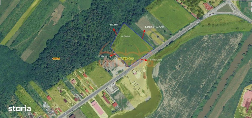 Teren de vanzare  in Gherla, Strada Clujului 14.684m²