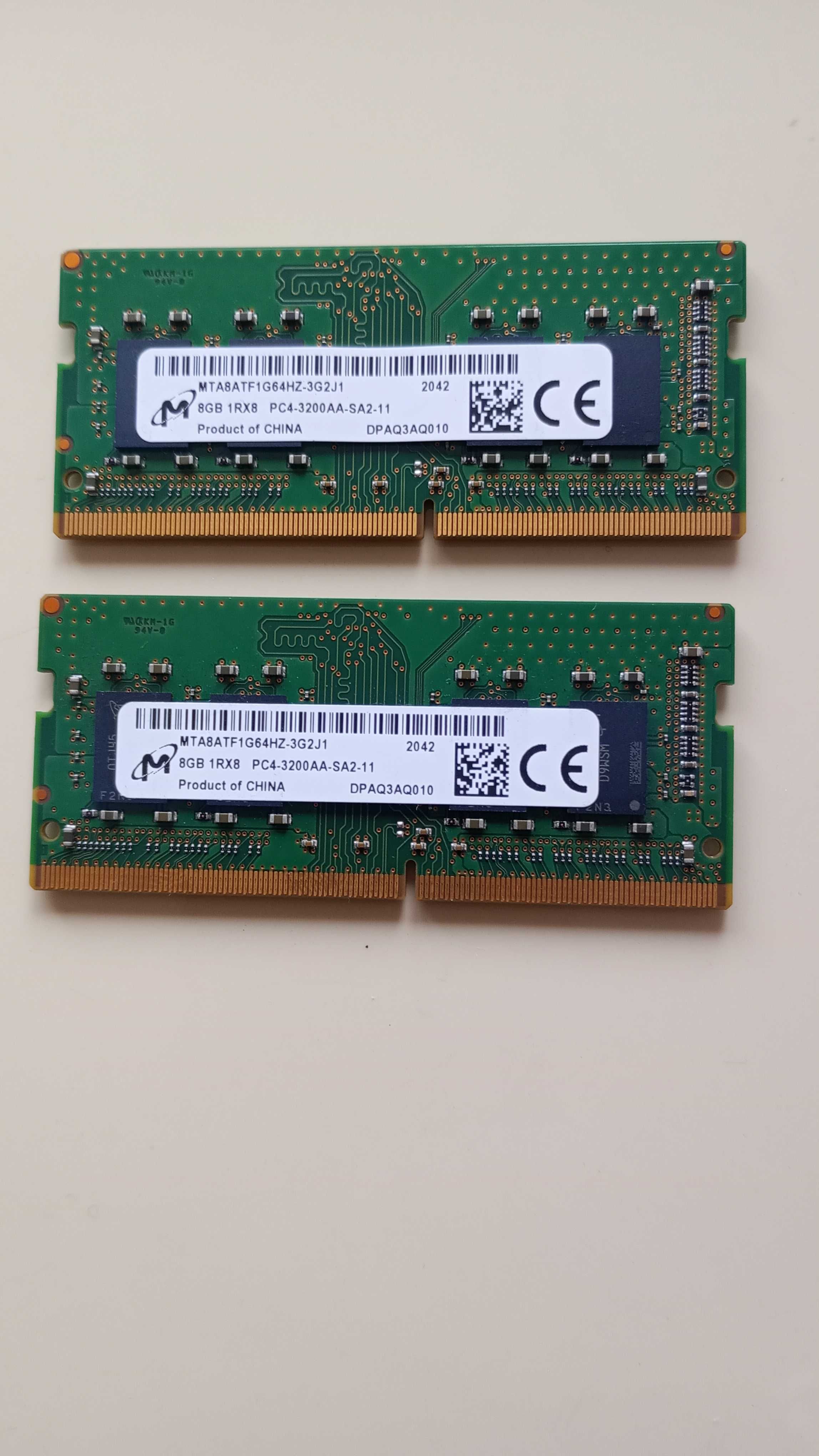 Продавам рам памет за лаптоп стават и за мини компютър ddr4 2x8gb.