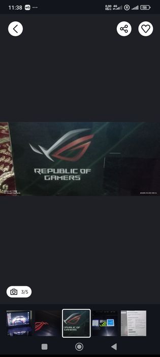 Super Noutbuk RoG сотилади. Lyuboy programma va igralarni tortadi .