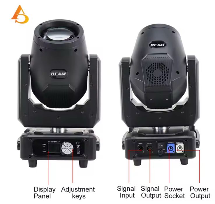 2x Moving Head 230W 7R Beam