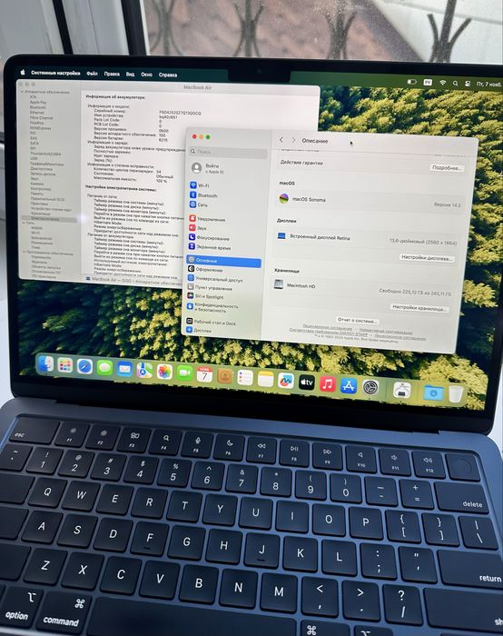 MacBook Air M3 8/256GB Midnight 100%