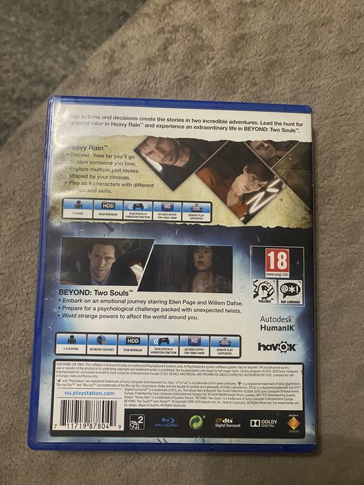 PS4 Heavy Rain & BEYOND: Two souls   Collection