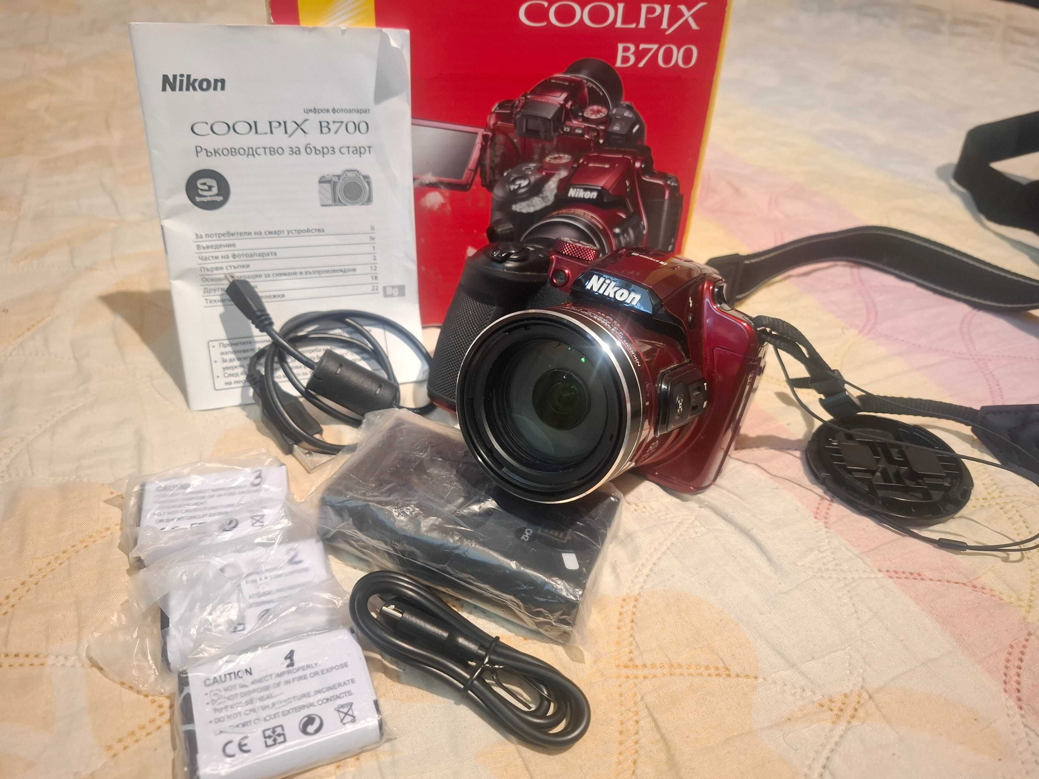 Фотоапарат Nikon Coolpix B700 +3 нови батерии