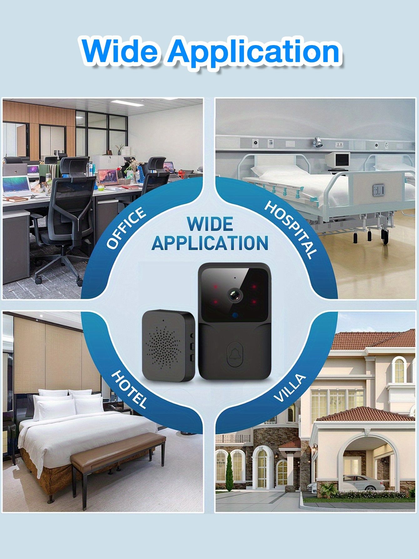 Kement M6 Smart WiFi 2.4 видео звънец с функция домофон
