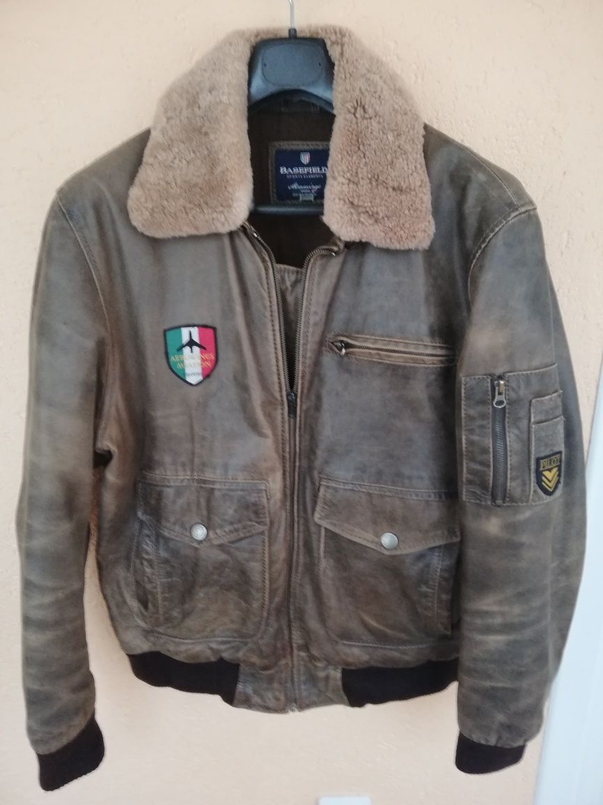 Geaca piele bărbati Basefield M Aviator