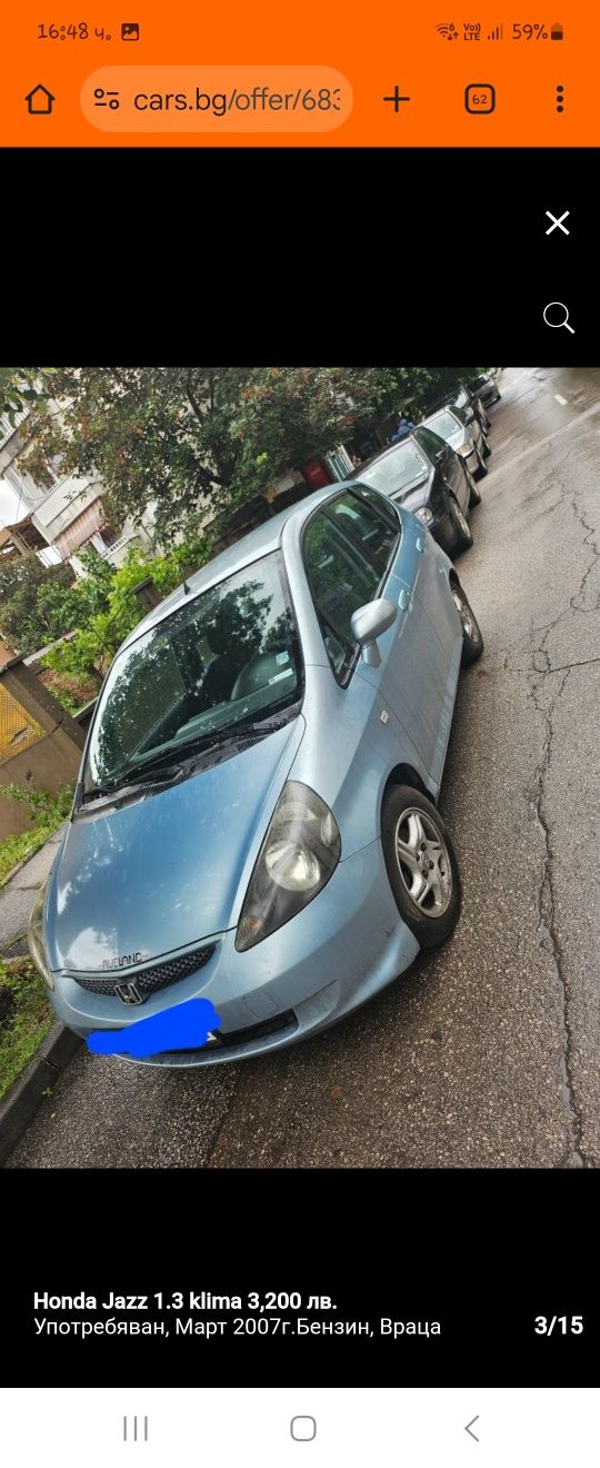 Honda jazz 1,3 klima