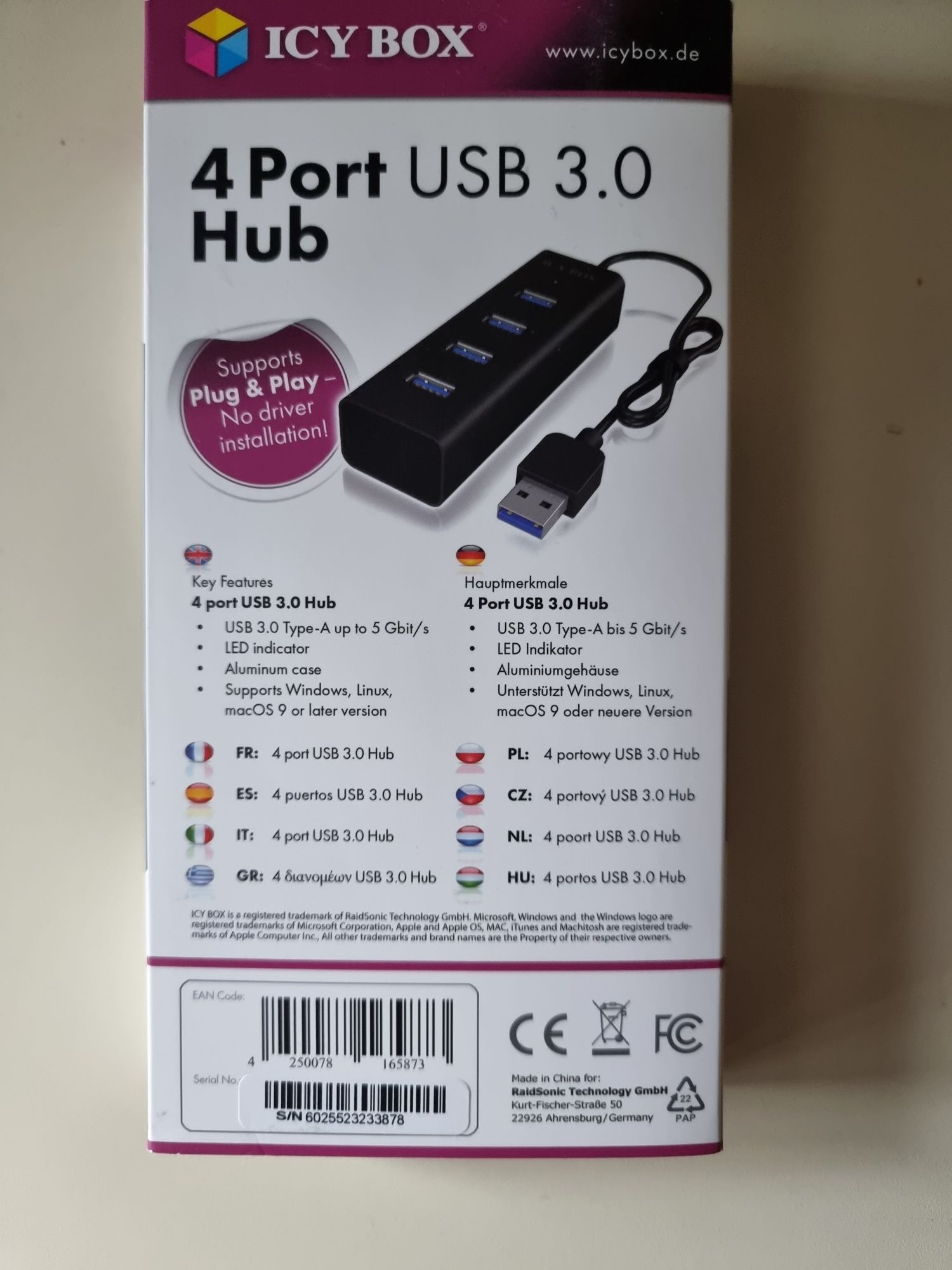Hub USB 3.0 Icy Box