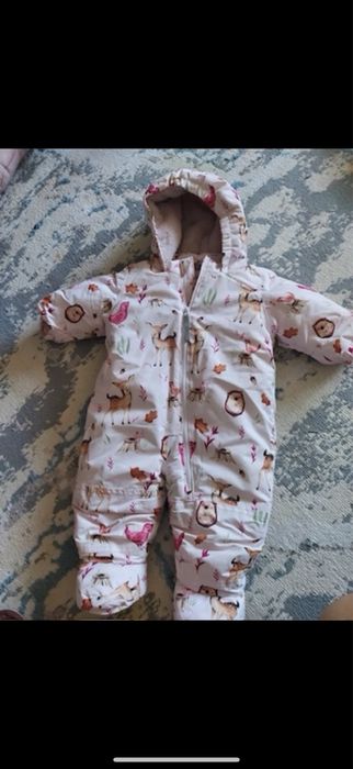 Теплый зимний чистый комбинезон 3-6 месяца