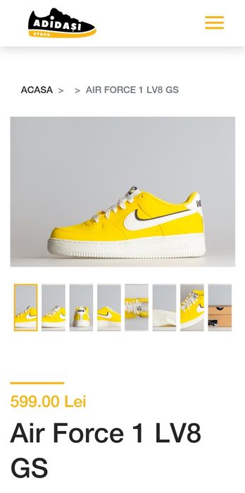 Adidași Nike originali Air Force 1 Lv8 AF1 mărimea 37.5 noi nefolosiți