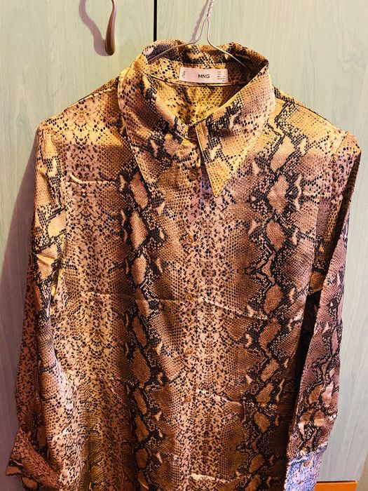 Rochie lunga animal print Mango 100% vâscoză