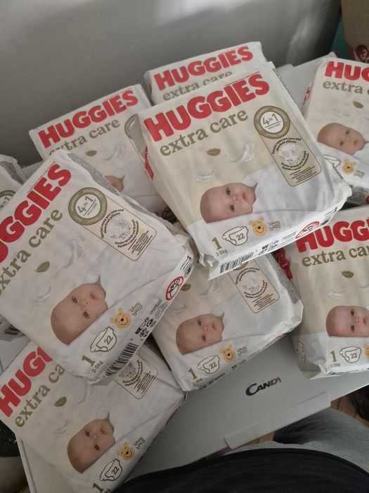 Set 9 Scutece Huggies Extra Care nr.1