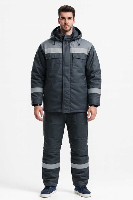 Спецодежда, куртка с брюками утепленная, смесовая ткань, размер: 48-58