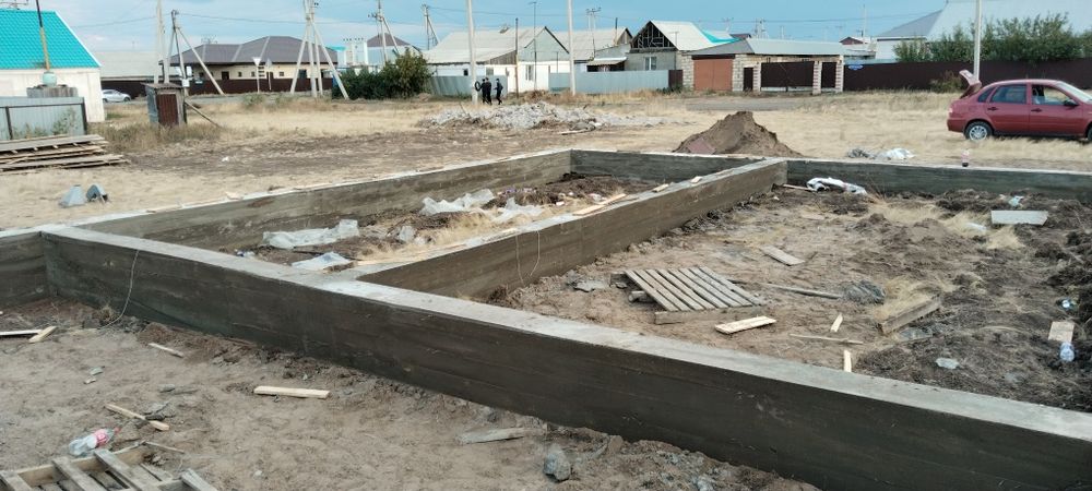 Заливка фундамента