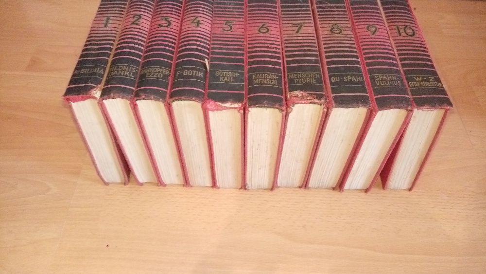 Carte / Carti Jedermanns LEXICON tiparit 1929/1930/1931 - 10 volume