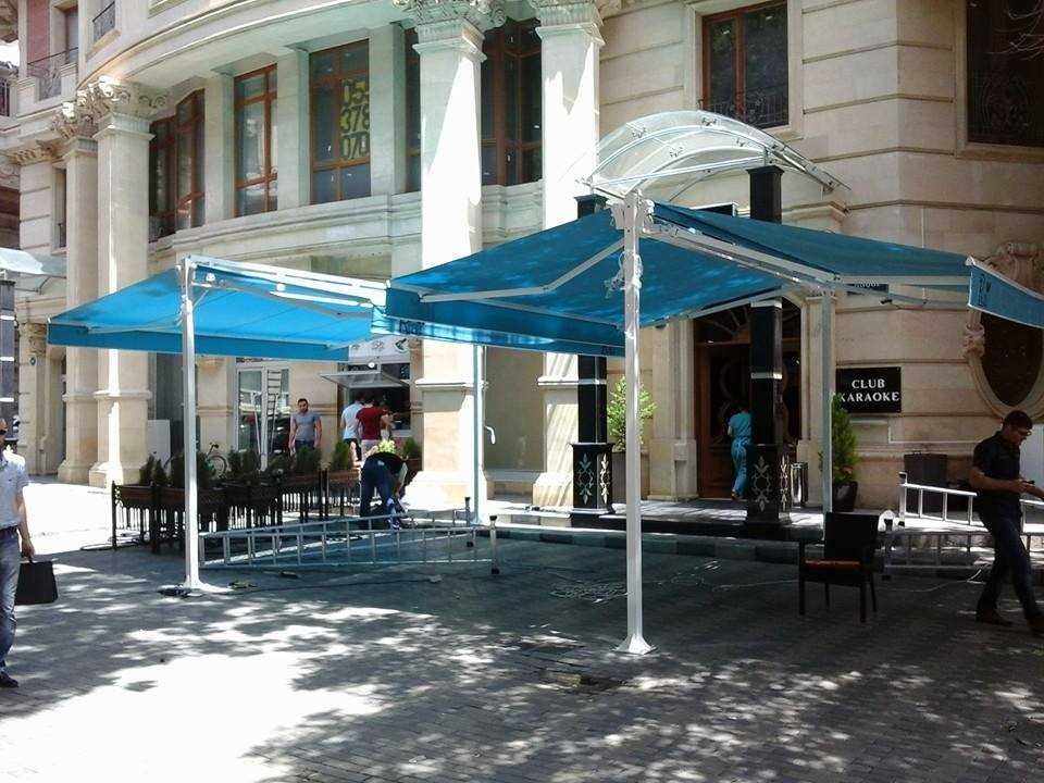 T Markiza Tent. Kafe restoran villa va uylar uchun soyabonlar.