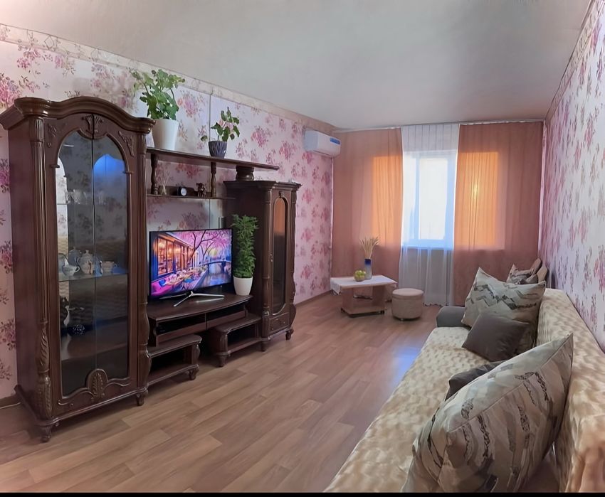 Уютная 2-комнатная квартира в тихом районе,всё для спокойного отдыха.