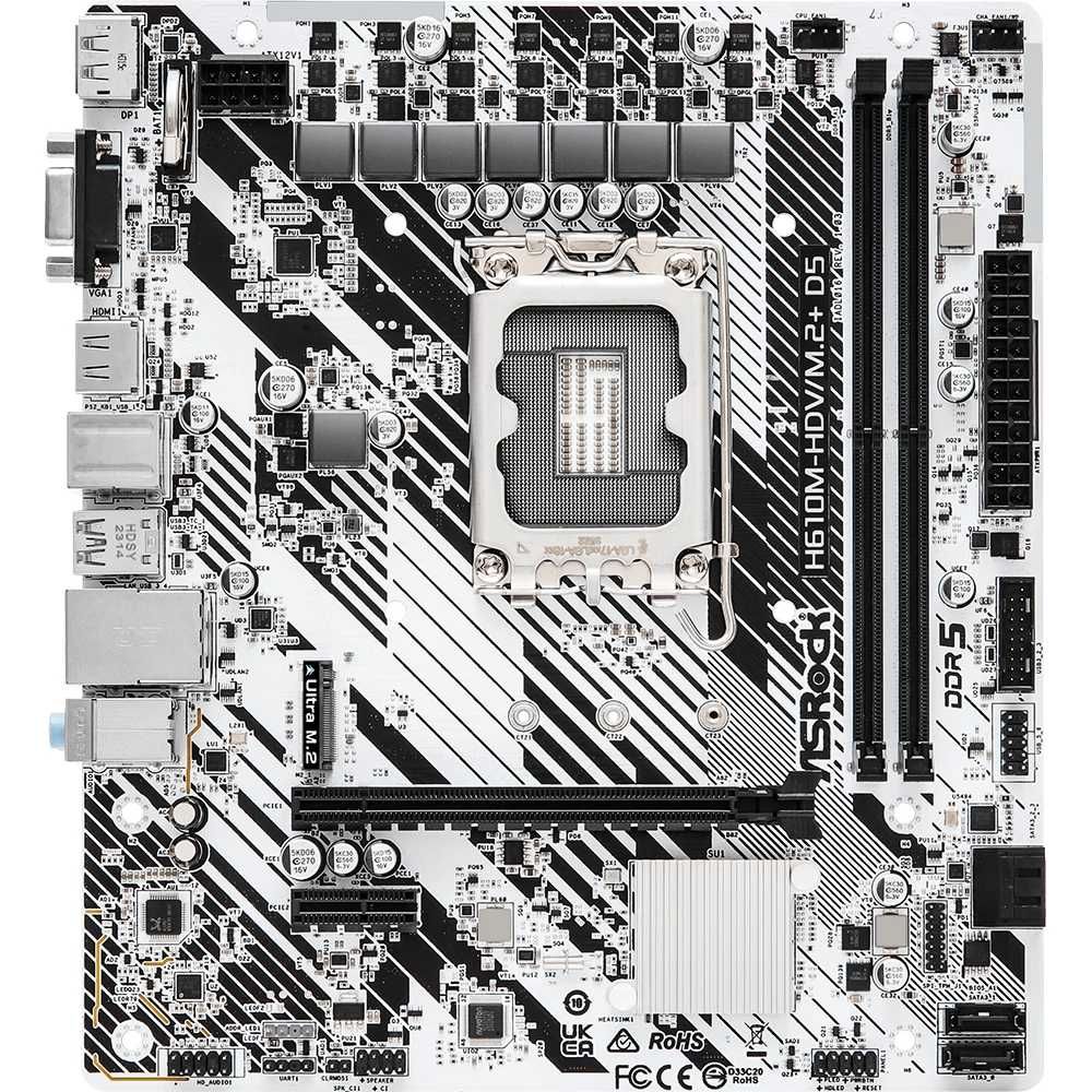 Placa de baza ASROCK H610M-HDV/M.2+ D5 , Socket 1700