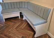 Coltar lemn masiv si textil bucatarie/living reconditionat