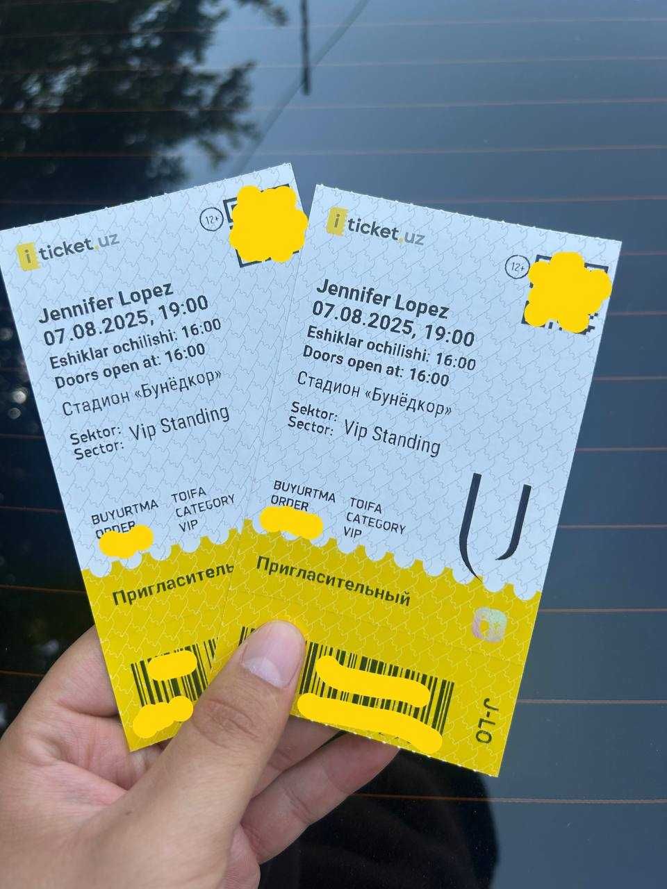 Jennifer Lopez konsertiga 2ta vip  bilet