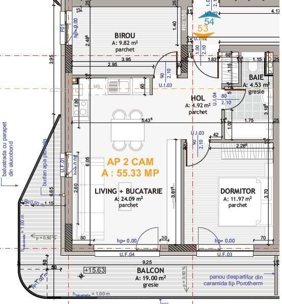 Dezvoltator vand apartament 3 camere , finisat ,Floresti str. Eroilor
